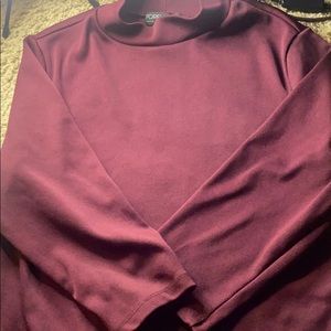 Burgundy long sleeve shirt